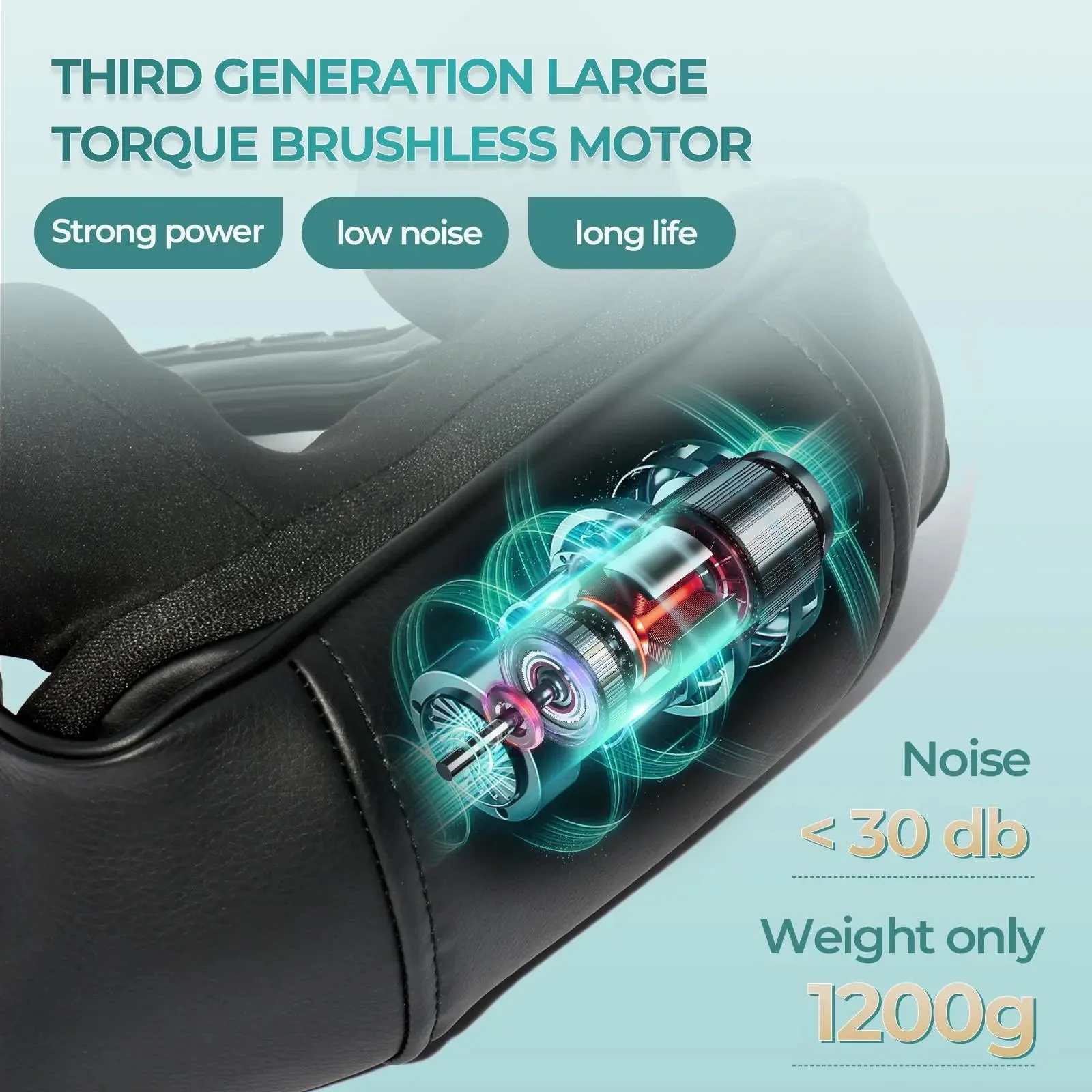 Aspria by NAIPO Massaggiatore per collo Shiatsu 5D con calore, ricaricabile, massaggiatore per spalle portatile per collo, spalle, schiena, gambe e massaggio completo del corpo, nero - Image 5