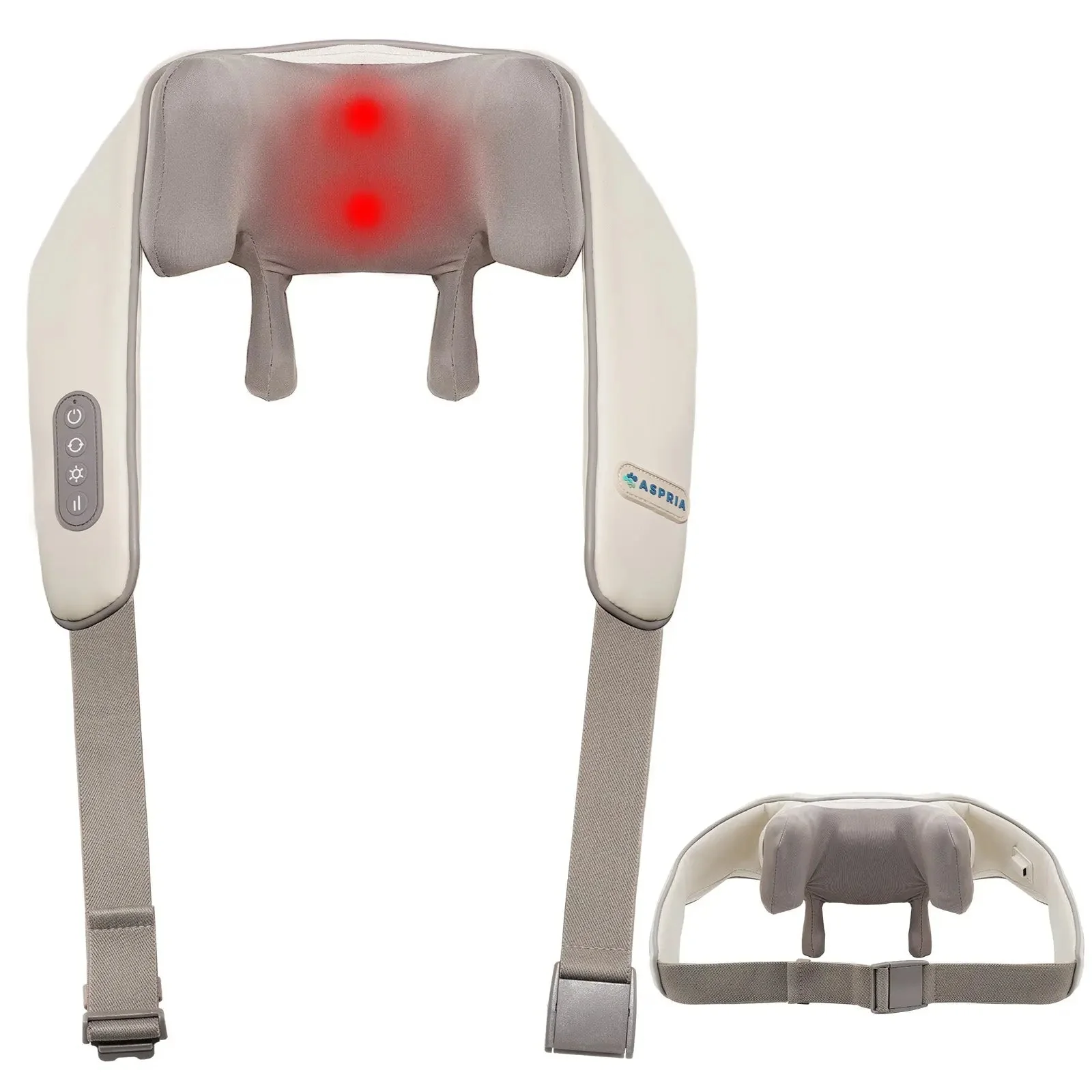 Aspria by NAIPO Massaggiatore per collo Shiatsu 5D con calore, ricaricabile, massaggiatore per spalle portatile per collo, spalle, schiena, gambe e massaggio completo del corpo, nero - Image 8