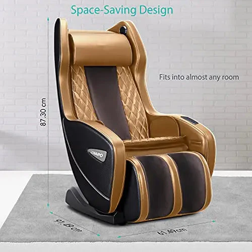 Poltrona massaggiante Aspria, poltrona massaggiante ergonomica con vari programmi di massaggio, poltrona reclinabile elettrica con Bluetooth, poltrona relax, sedile massaggiante salvaspazio per casa e ufficio (Marrone) - Image 3