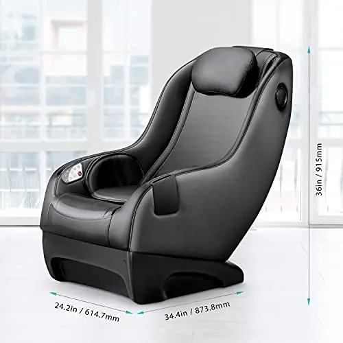 Poltrona da massaggio Aspria, poltrona da massaggio elettrica shiatsu con Bluetooth, massaggio ad aria compressa toccando, completamente assemblato, poltrona relax, sedile da massaggio ergonomico salvaspazio per la casa e l'ufficio - Image 2