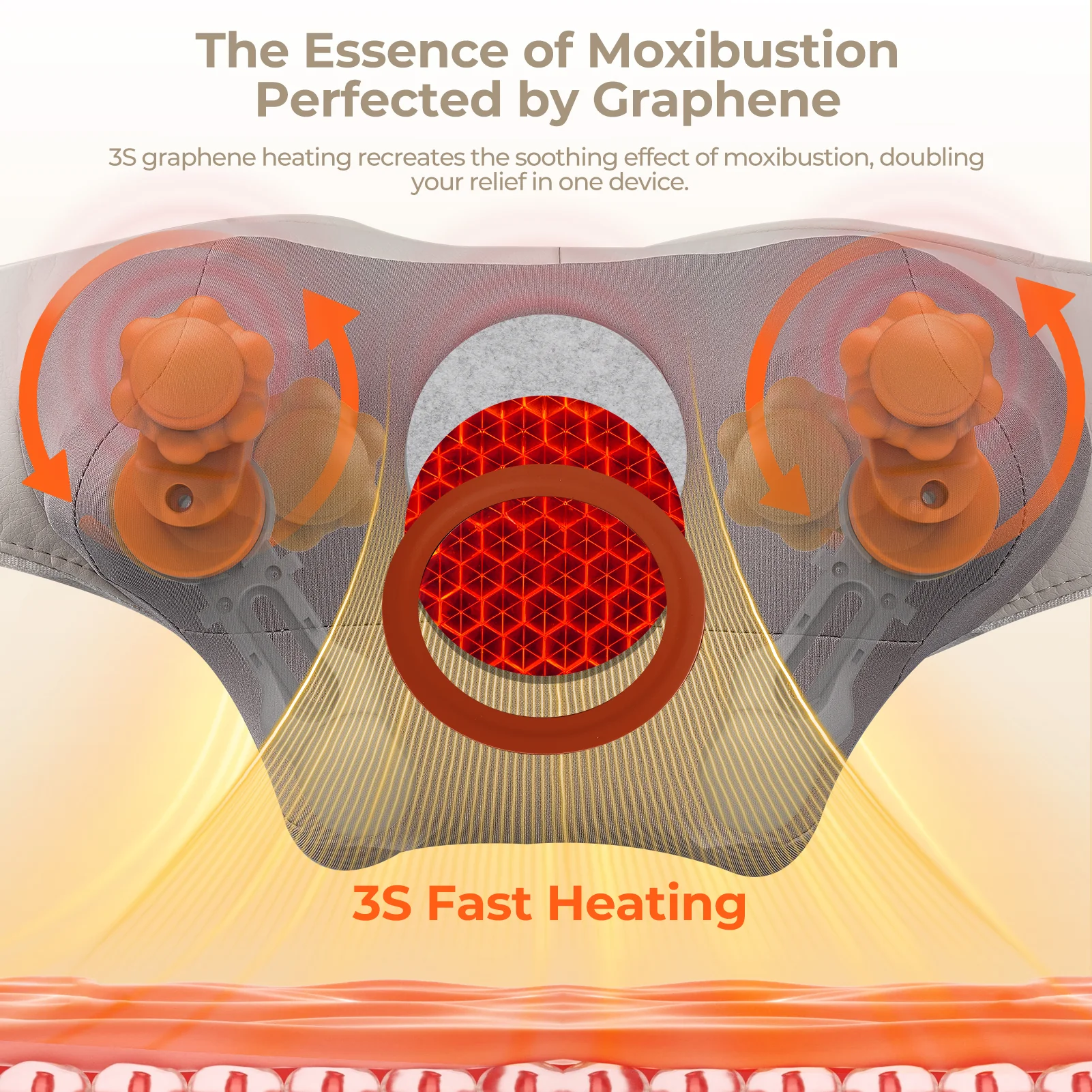 Massaggiatore per collo e spalle Aspria con calore - Massaggiatore Shiatsu per tessuti profondi della schiena per alleviare il dolore, massaggiatore per collo riscaldante ricaricabile e senza fili per casa, ufficio, regali per uomini/donne/mamma/papà - Image 5
