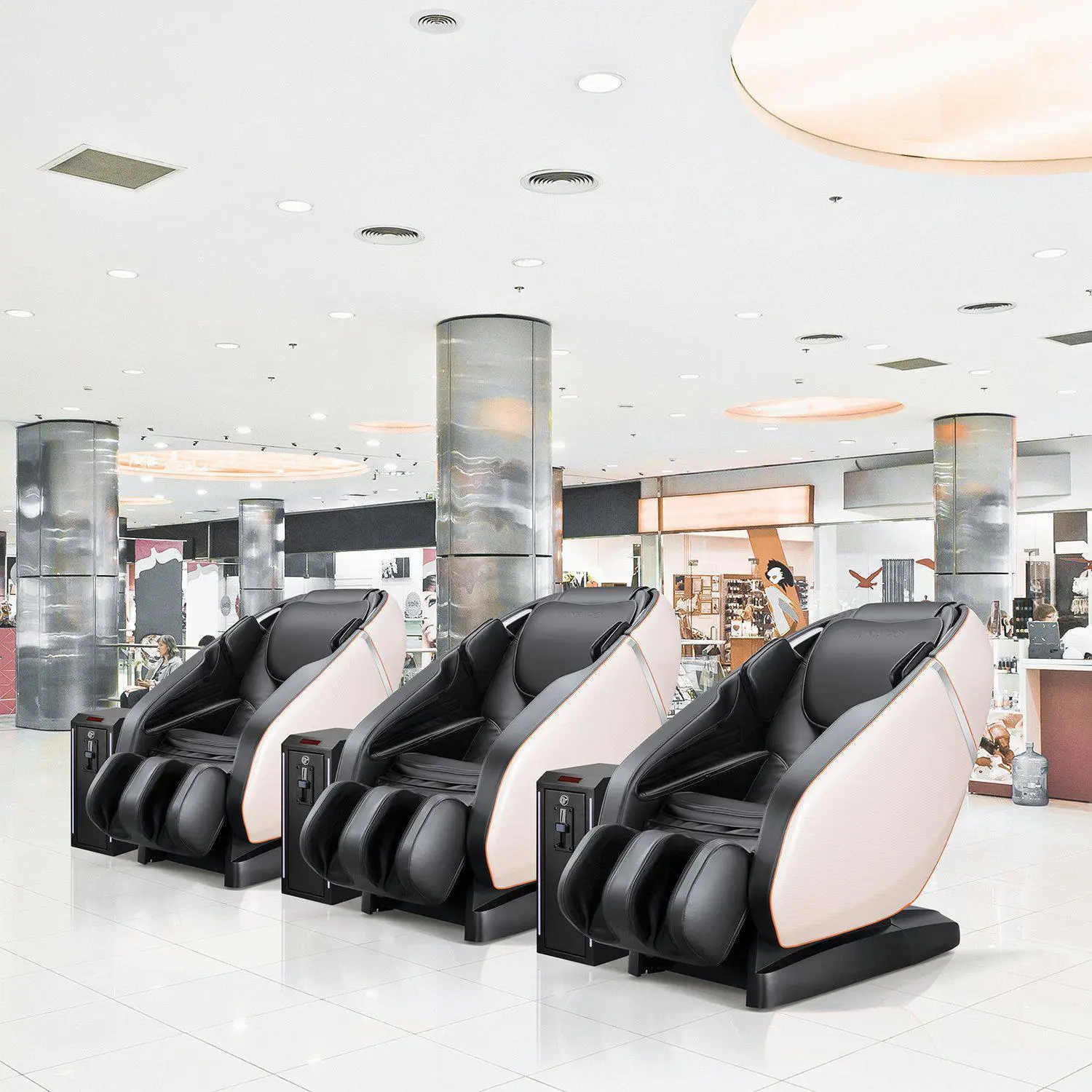 Poltrona massaggiante a gettoni NAIPO, con dispositivo separato per monete, commerciale, premio design - Image 11