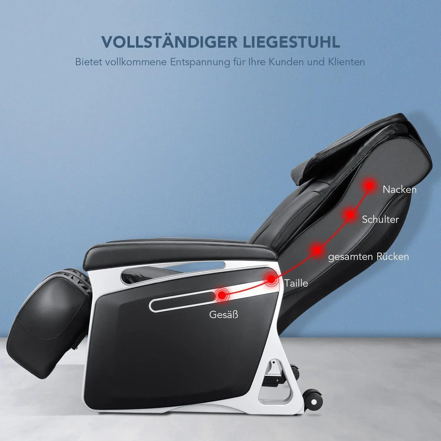 Poltrona da massaggio a gettoni NAIPO, poltrona da massaggio shiatsu, doppio sistema di sicurezza, commerciale, display digitale - Image 7