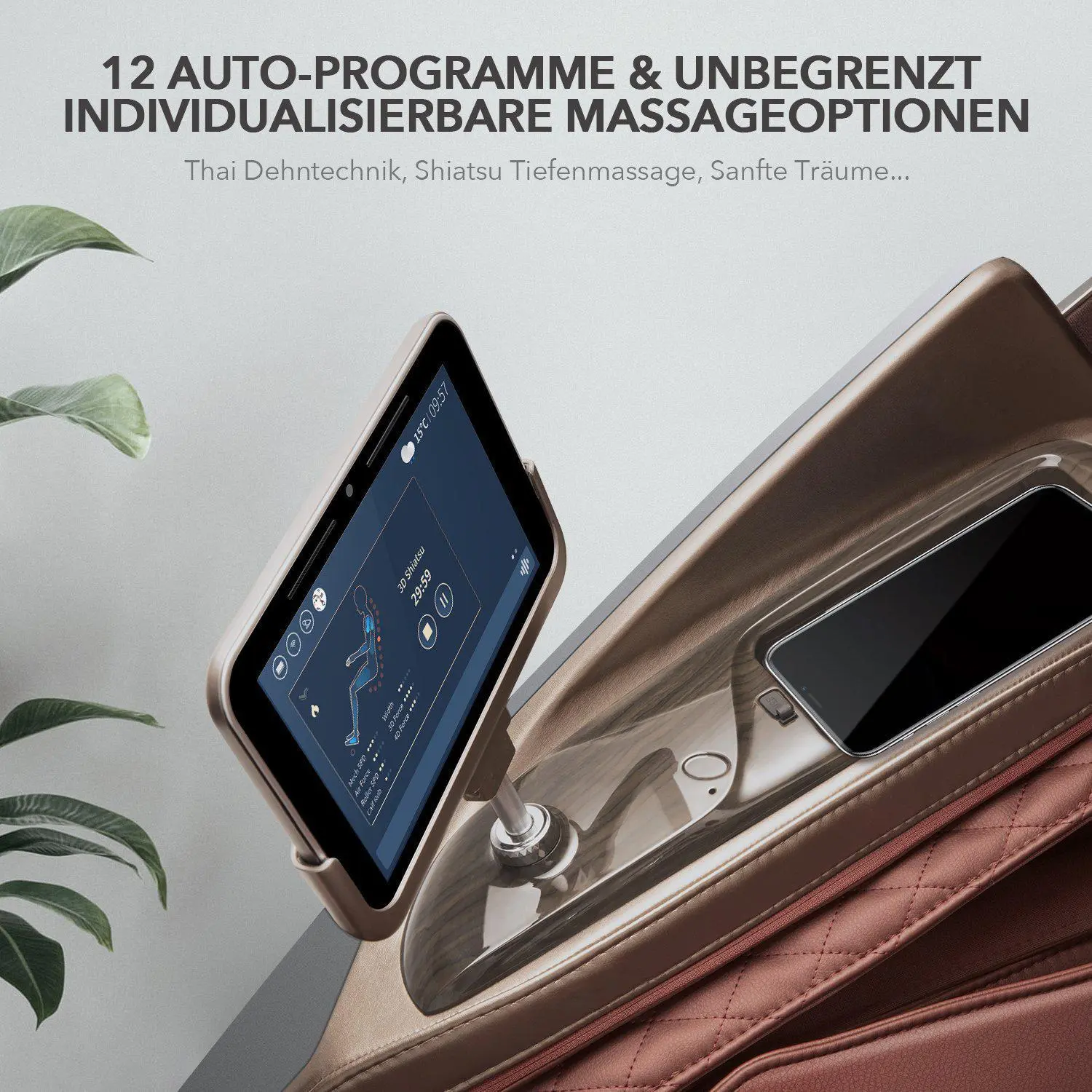 Poltrona da massaggio extra lusso NAIPO 4D, design a capsula spaziale, tablet integrato - Image 3