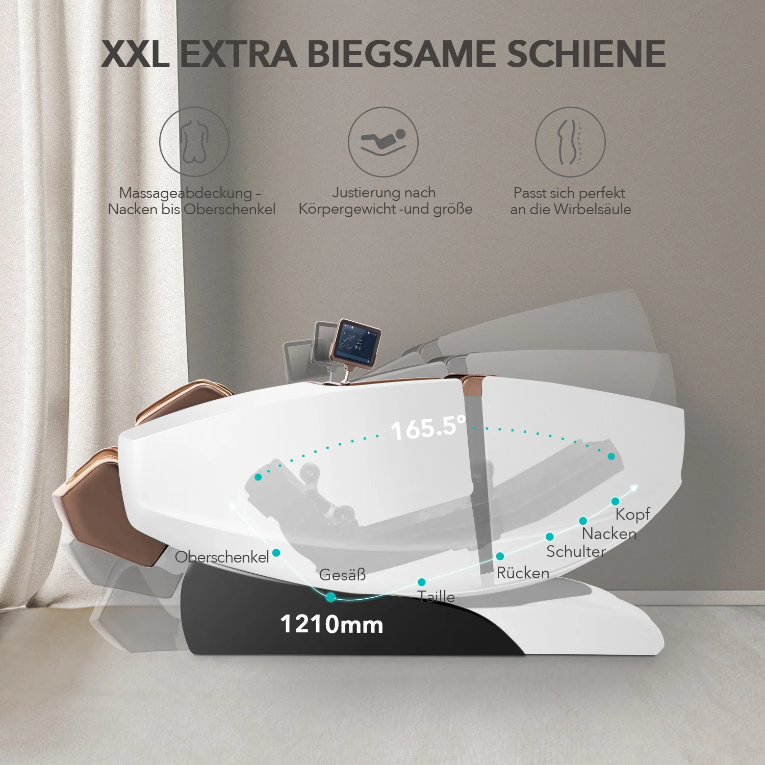 Poltrona massaggiante di alta gamma NAIPO 4D, design a capsula spaziale, tablet integrato, usata/ricondizionata - Image 13