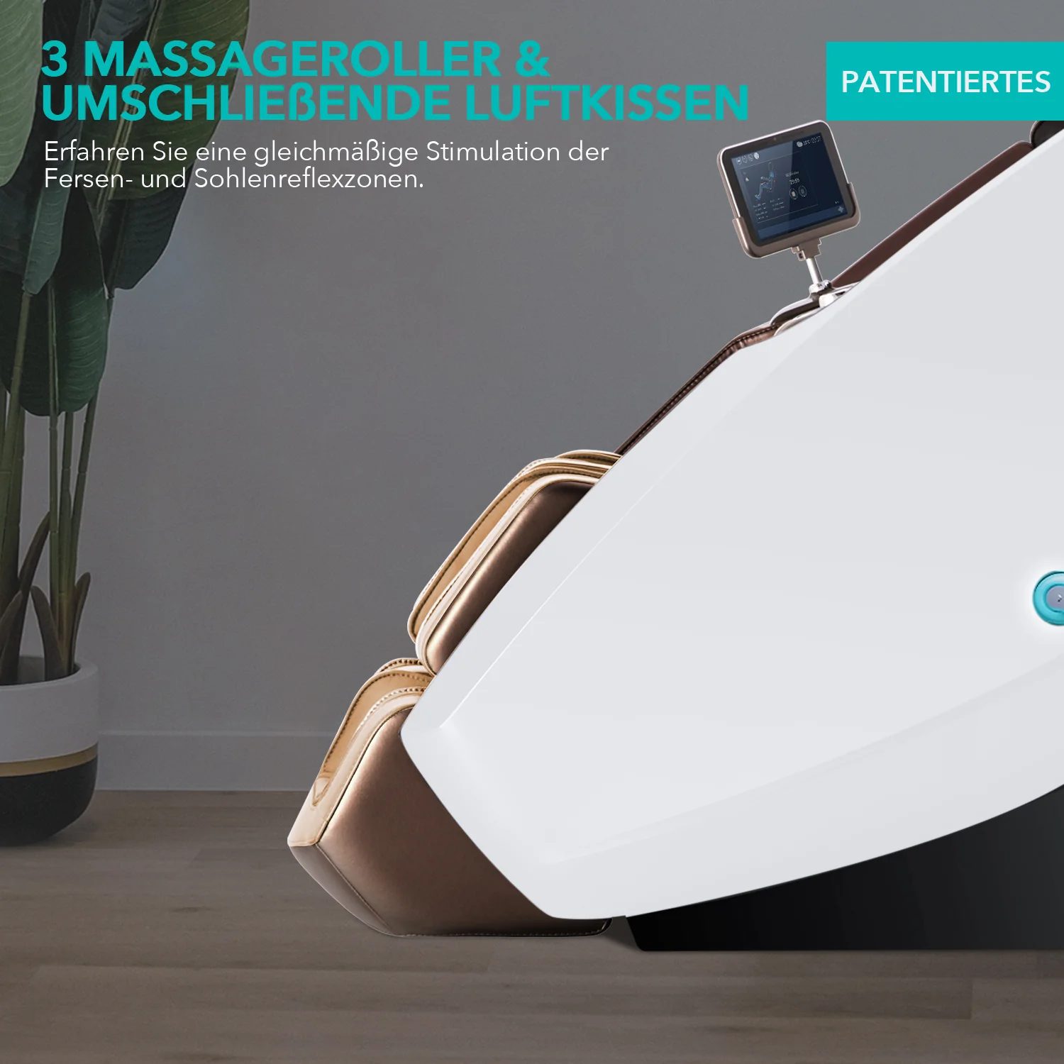 Poltrona massaggiante di alta gamma NAIPO 4D, design a capsula spaziale, tablet integrato, usata/ricondizionata - Image 9