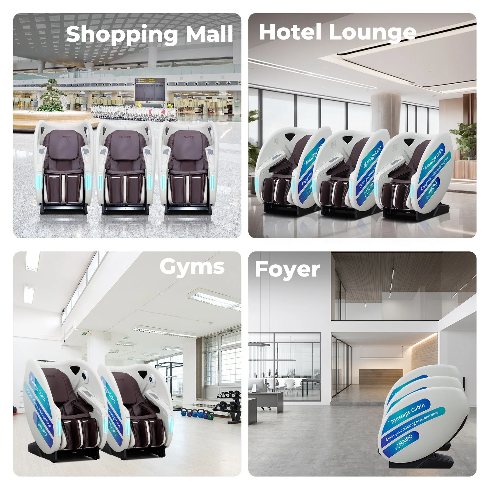 Poltrona massaggiante per distributore automatico Naipo, sistema di pagamento con carta NFC/RFID, tempo/prezzo del massaggio regolabile - Image 2