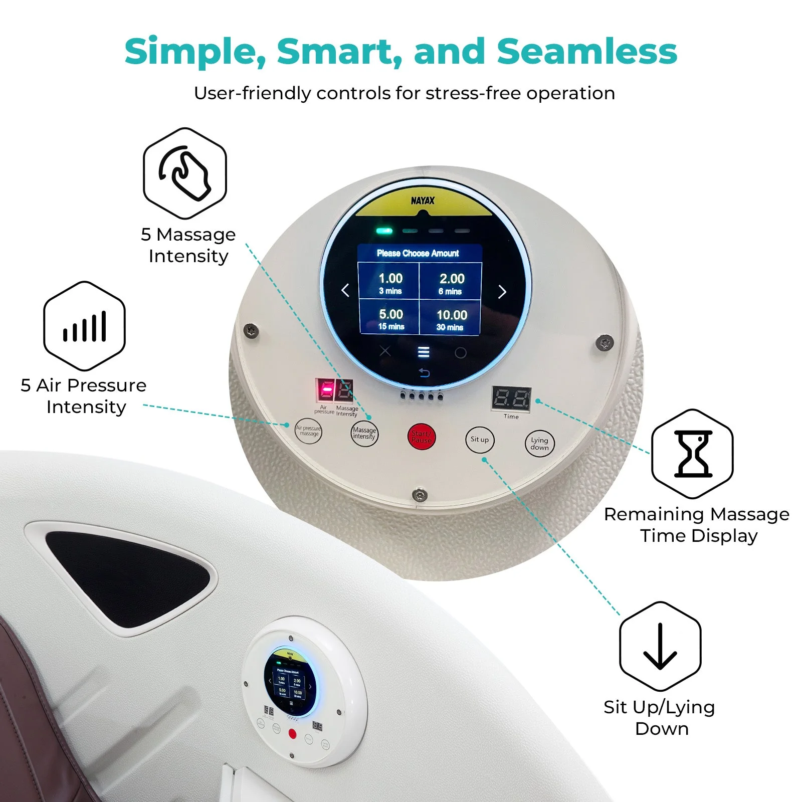Poltrona massaggiante per distributore automatico Naipo, sistema di pagamento con carta NFC/RFID, tempo/prezzo del massaggio regolabile - Image 4