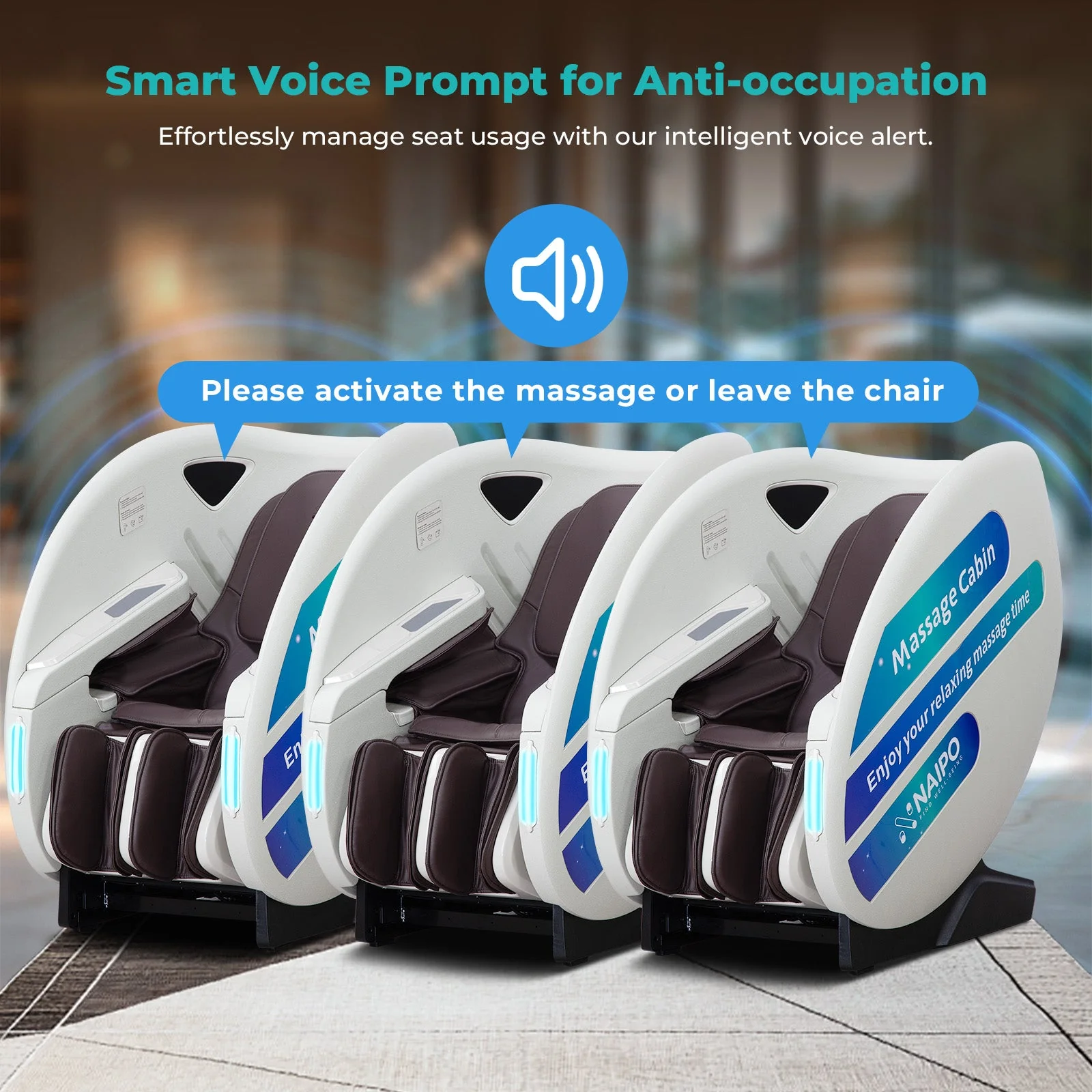 Poltrona massaggiante per distributore automatico Naipo, sistema di pagamento con carta NFC/RFID, tempo/prezzo del massaggio regolabile - Image 8