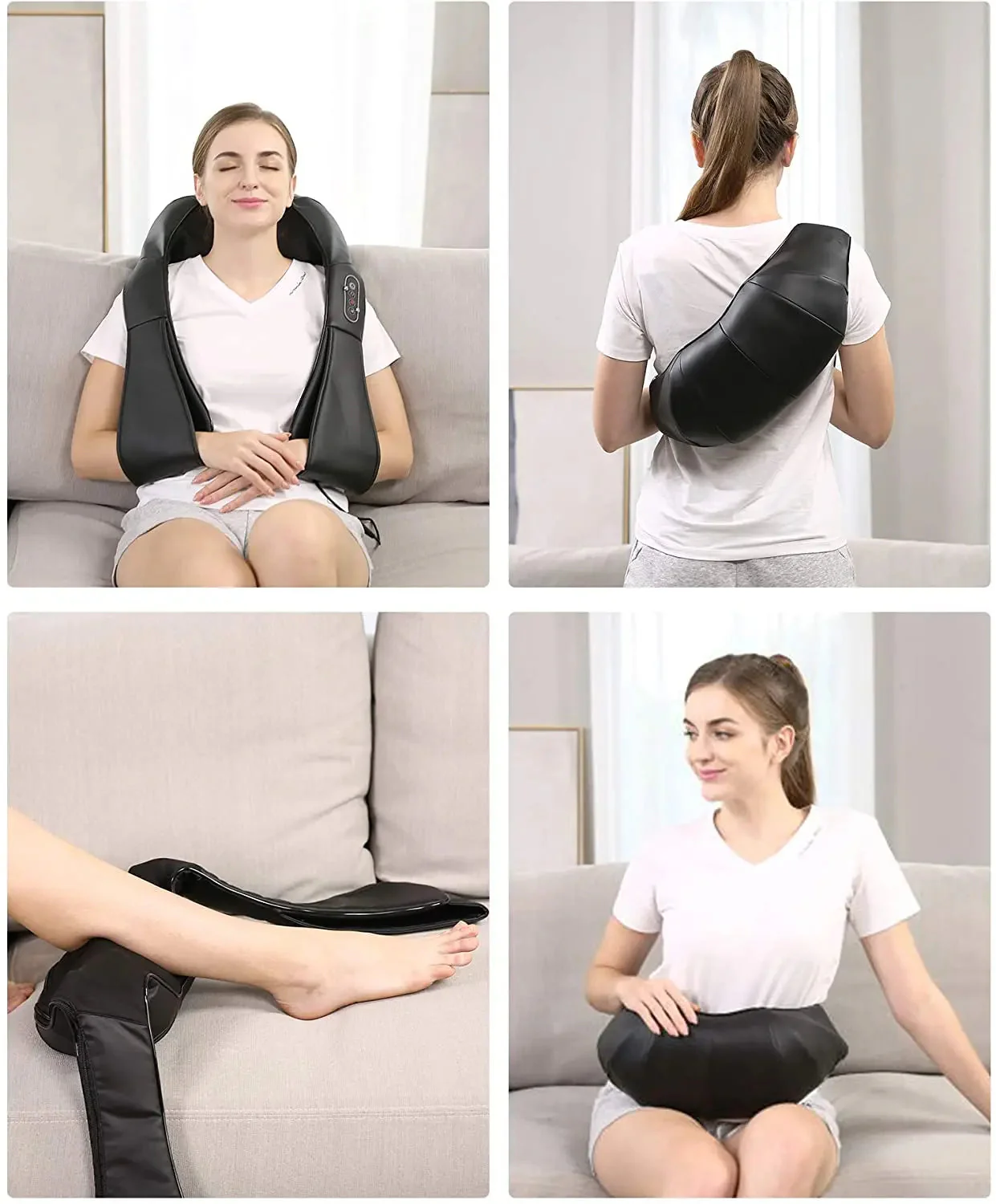 Massaggiatore Shiatsu per collo, schiena e spalle NAIPO con calore a infrarossi, cablato - Usato - Image 5