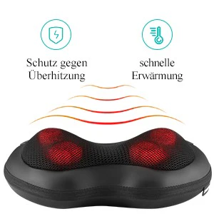 Naipo massaggiatore Cuscino massaggiante shiatsu con funzione  calore, per collo spalle schiena - Image 11