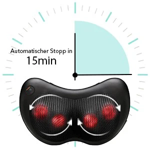 Naipo massaggiatore Cuscino massaggiante shiatsu con funzione  calore, per collo spalle schiena - Image 9