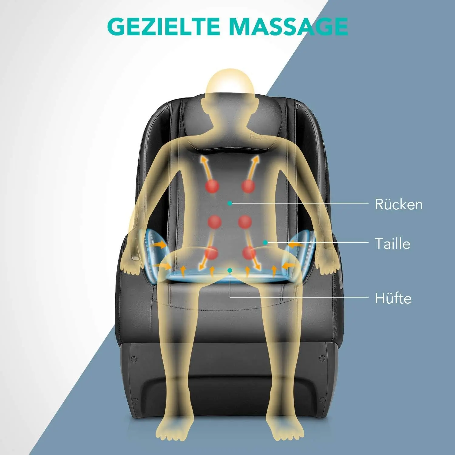 Poltrona massaggiante Shiatsu NAIPO modello A SpaceSaver - Image 3