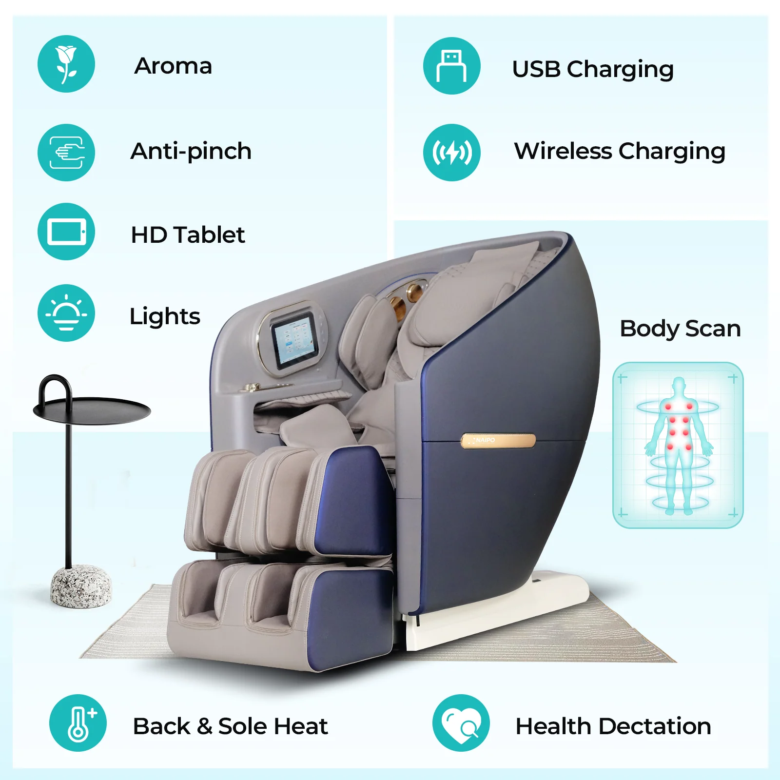 Poltrona massaggiante NAIPO SkySuite con AI - Image 4