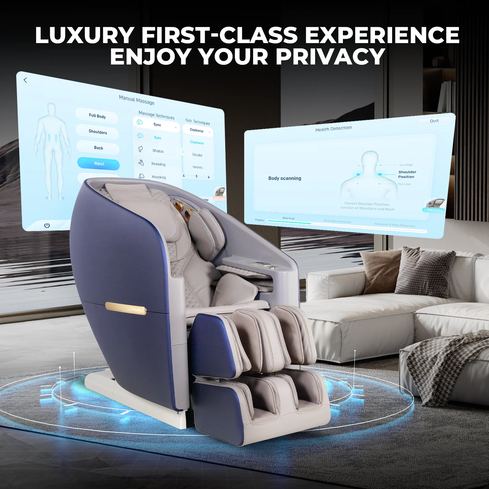 Poltrona massaggiante NAIPO SkySuite con AI - Image 5