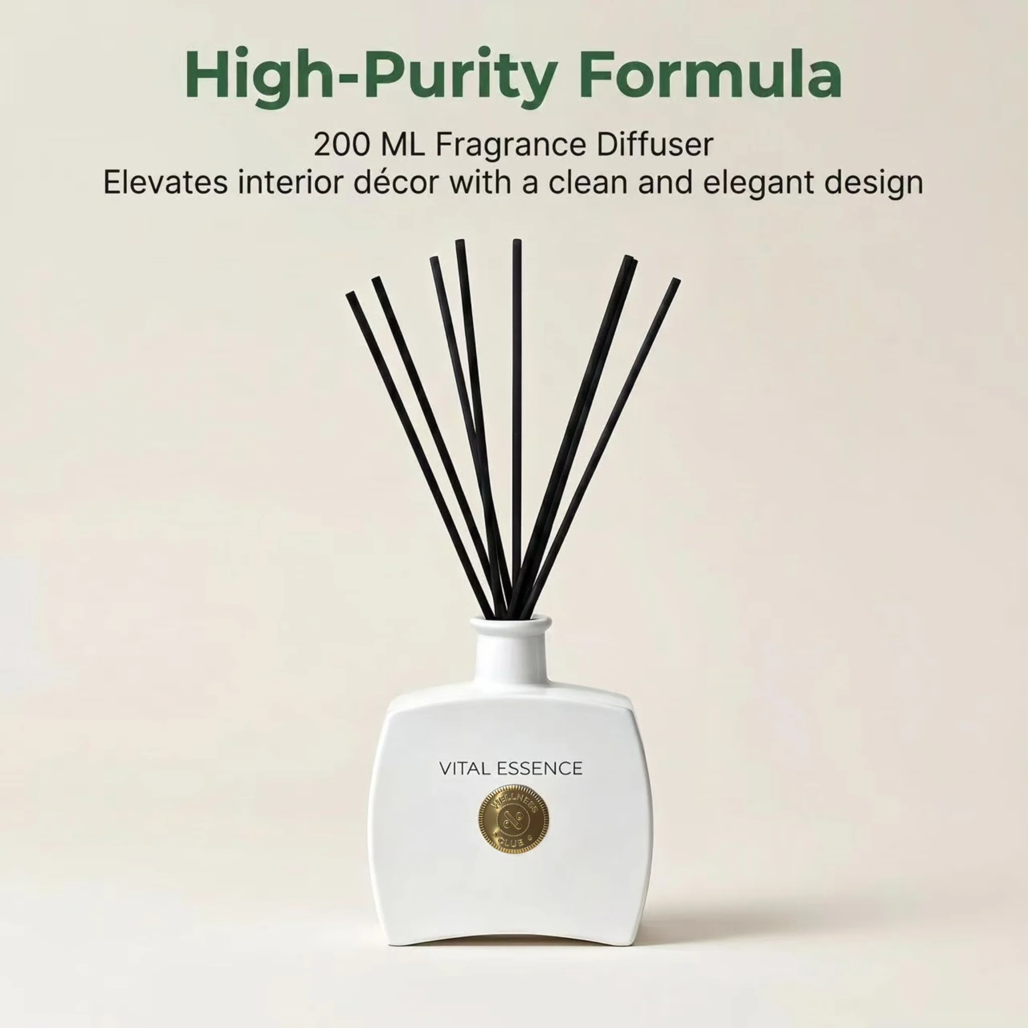 Diffusore di aromi a bastoncini Vital Essence Lemongrass di Wellness Club 200 ml – Oli essenziali naturali – 8 bastoncini in rattan – Per soggiorno, ufficio, bagno, camera da letto - Image 5